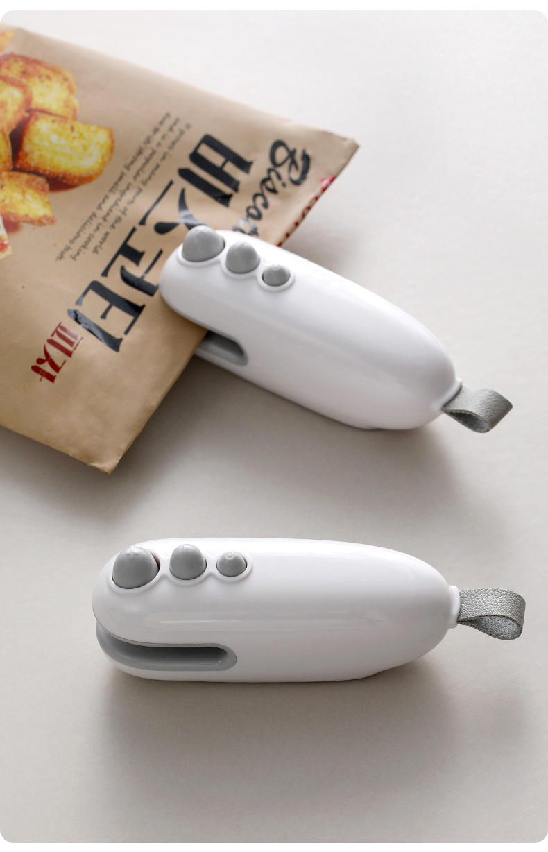 Portable plastic bag sealer, dual-function