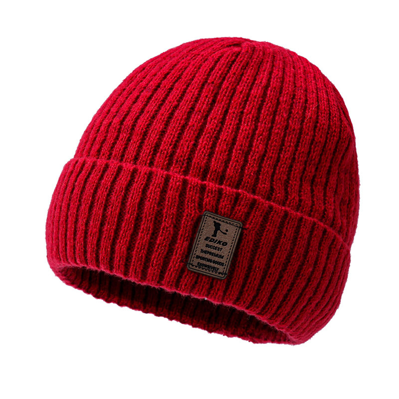 Knitted Beanie For Men Winter Warm Windproof Woolen Cotton Hat_voghion.com