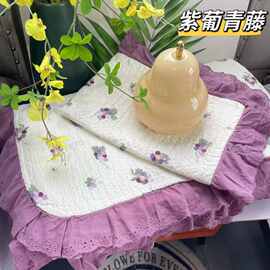 2025新款大法式花边水洗纯棉床盖