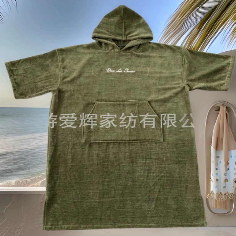 Хлопковый плащ серфинг плащ с капюшоном халат