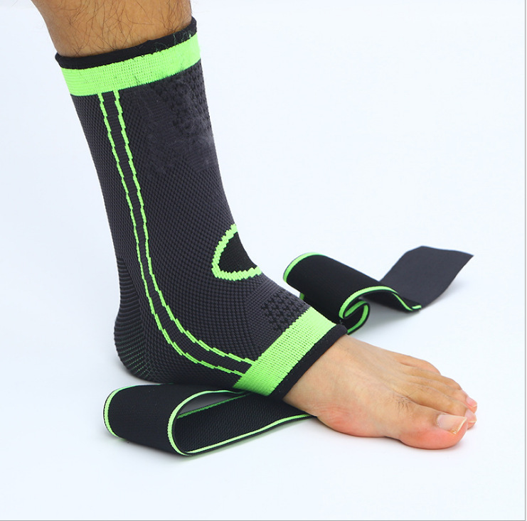 Tobillera y rodillera de compresión elástica de nailon transpirable para baloncesto ciclismo y prevención de esguinces