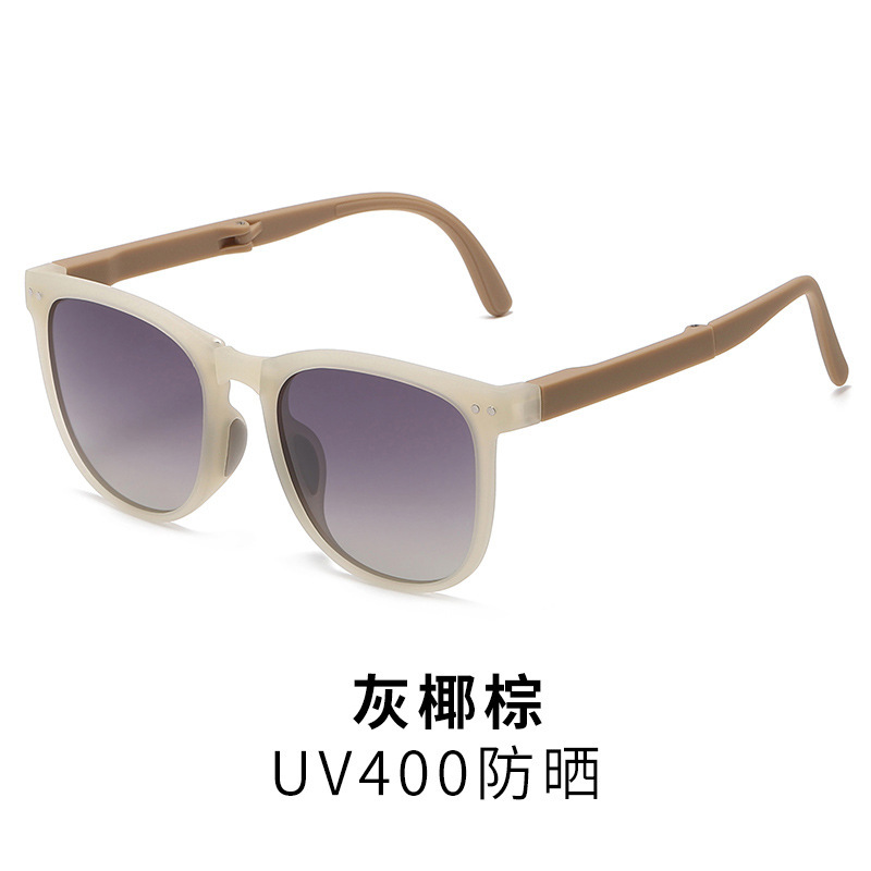 女性用折りたたみサングラス、紫外線防止偏光サングラス、卸売、インターネットセレブと同じスタイル、高級感、小顔効果のある大きめフレームメガネ|undefined