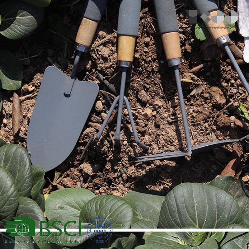 园林园艺工具七件套装三齿耙子尖铲三件套迷你多肉松土花铲套装