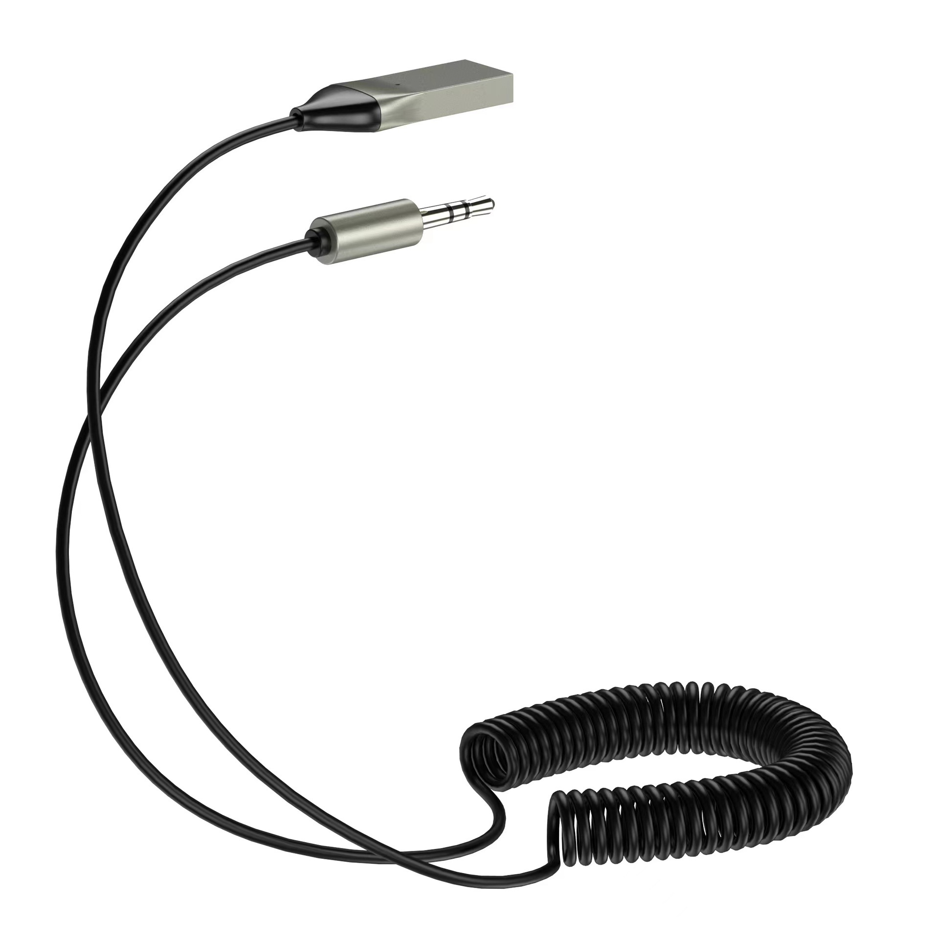 Premium car audio Bluetooth receiver with built-in microphone, Bluetooth hands-free calling, navigation, and music playback