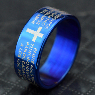 men's matte retro ring stainless steel