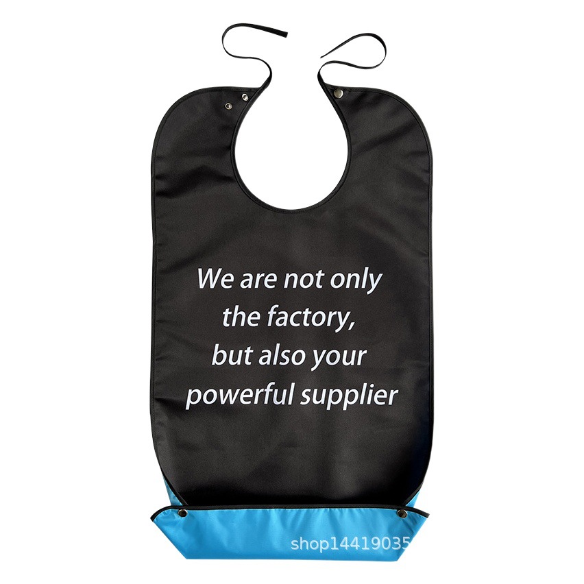 Fábrica de suministro transfronterizo para los ancianos comiendo babero adulto babero para los ancianos delantal de alimentación a prueba de agua