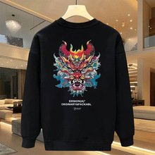 100-300斤胖哥哥肥佬加肥加大码秋冬加绒加厚长袖t恤男保暖卫衣男