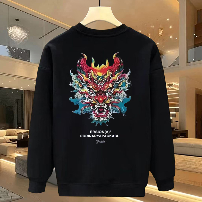 100-300斤胖哥哥肥佬加肥加大码秋冬加绒加厚长袖t恤男保暖卫衣男