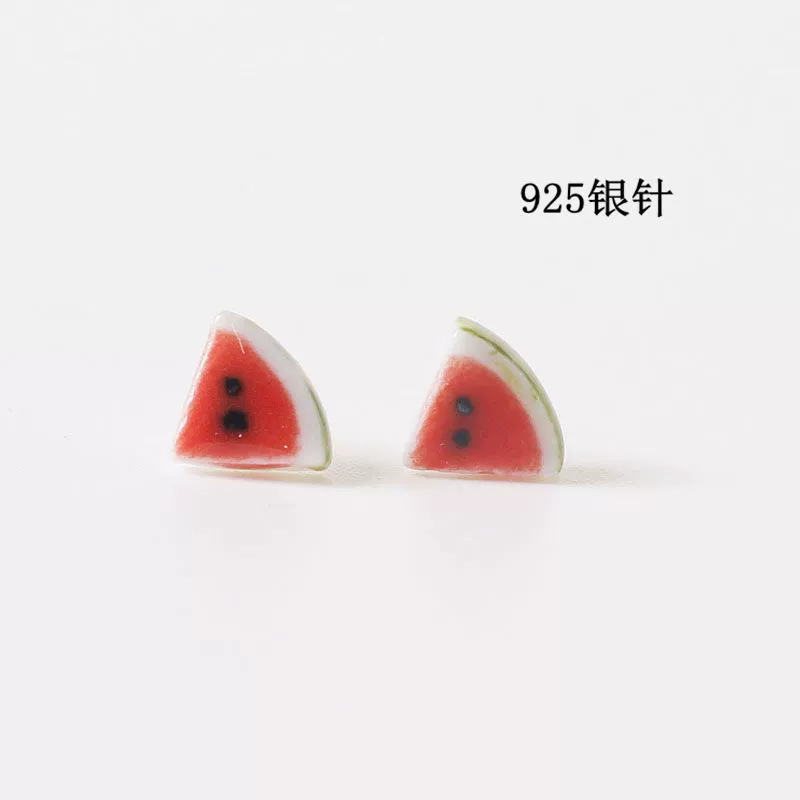 Genuine accessory, fresh small earrings, silver 925 sample