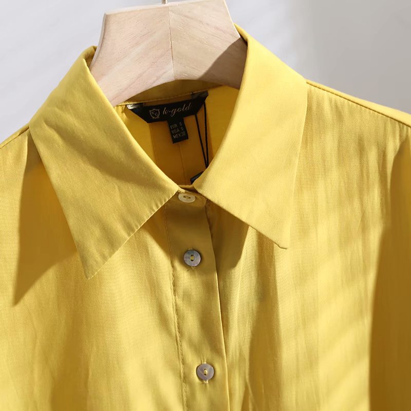 spring new solid color casual shirt NSAM52419