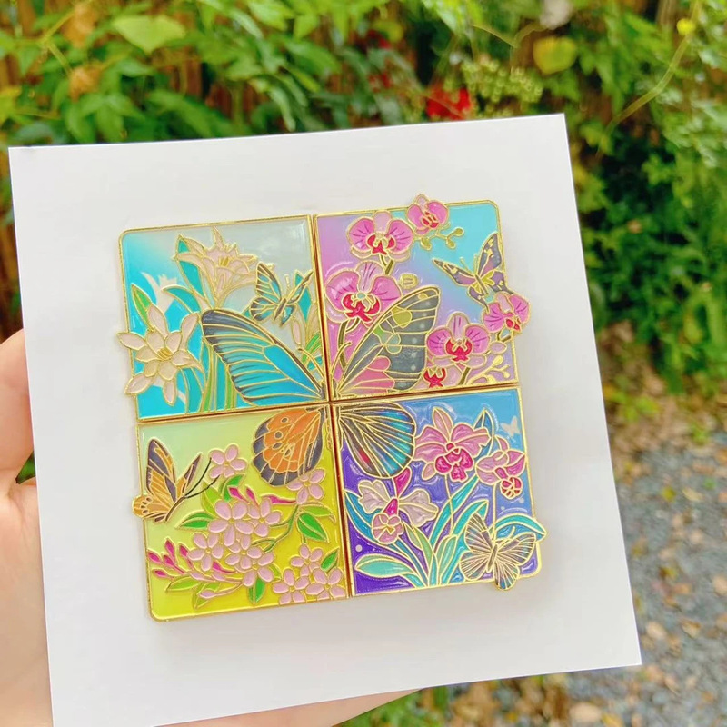 东魅好运彩蝶冰箱贴热带蝴蝶发光冰箱贴文创冰箱贴景区礼品批发|undefined