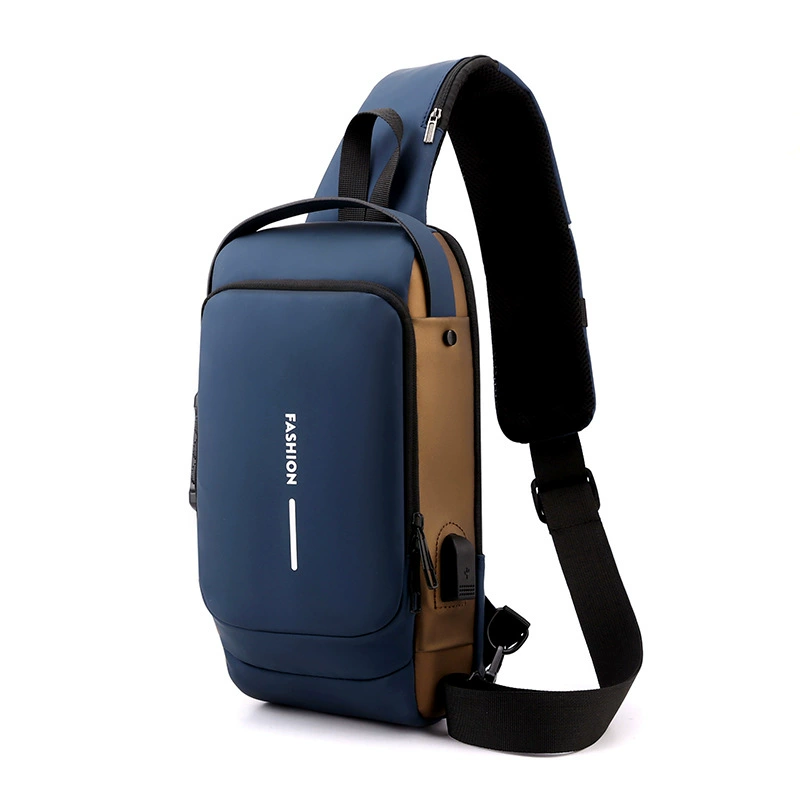 Lock, men's chest bag, sports shoulder bag, anti-theft