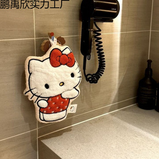 hellokitty towel hanging kitchen bathroom super absorbent double thick soft cute towel