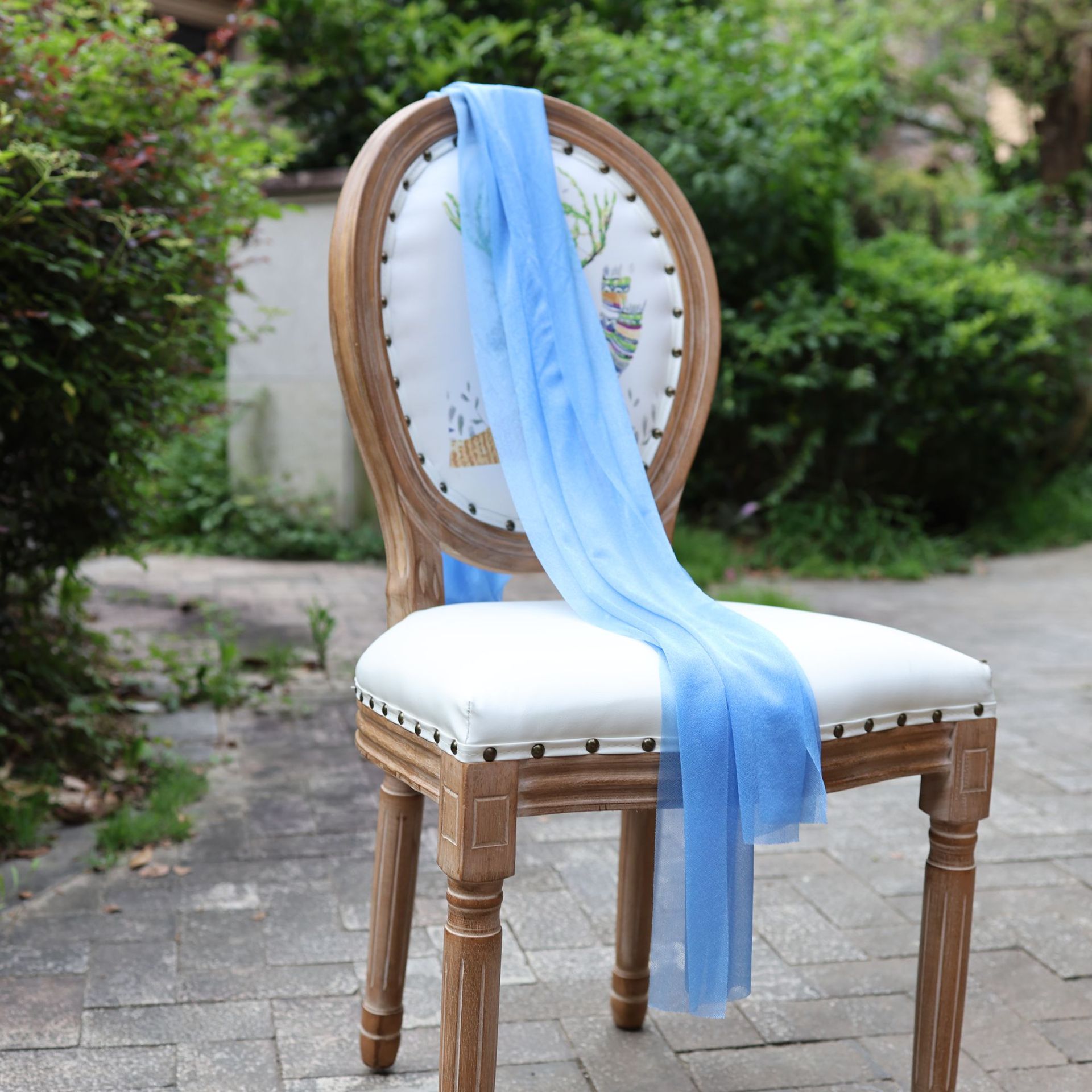 Cortina de belleza cortina arco de boda césped decoración al aire libre tabla bandera cortina cortina chiffon