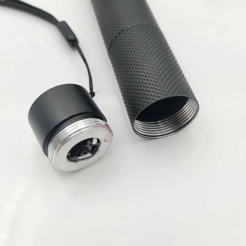 Flashlight with laser, travel indicator lamp, high power