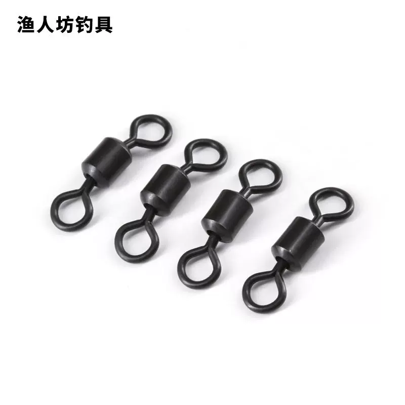 垂钓用品渔具小配件批发厂家鲤鱼钓库钓哑光黑消光黑八字环连接器