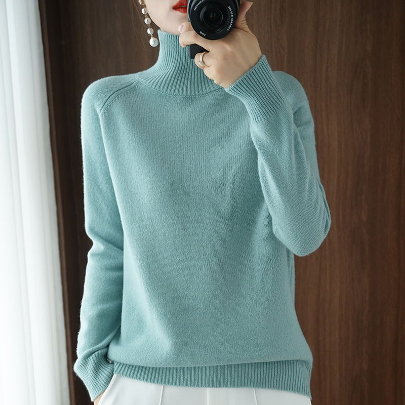 Cross-Border Winter Women's Clothing Autumn and Winter Large Size Loose Thin Knitted Knitwear Women's Winter 2025 New Bottoming Shirt High Collar