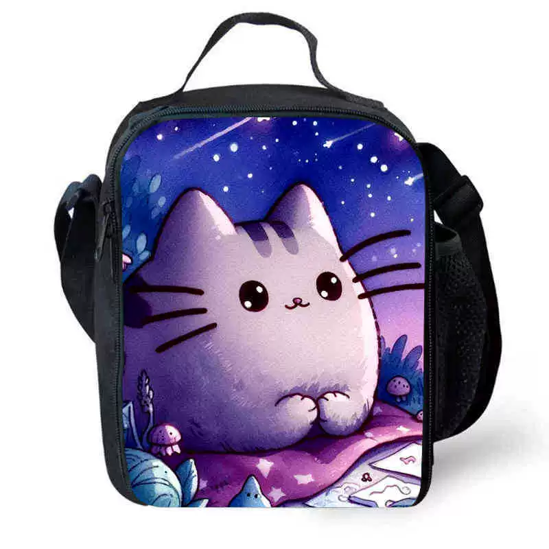 Рюкзак учебный Pusheen Fat Jimao с принтом периферийного типа, через стекло, зарубежная торговля, школьный рюкзак