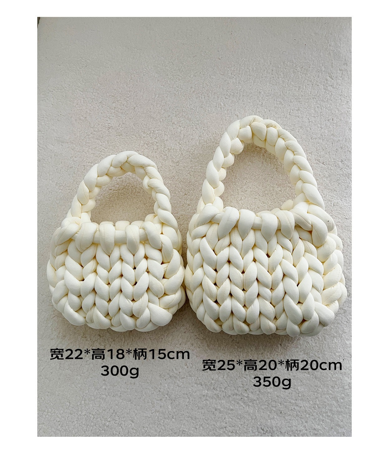 Amazon transfronterizo ultra grueso islandés lana diy bolsos tejidos a mano bolsos de mano coreanos retro versátiles productos terminados