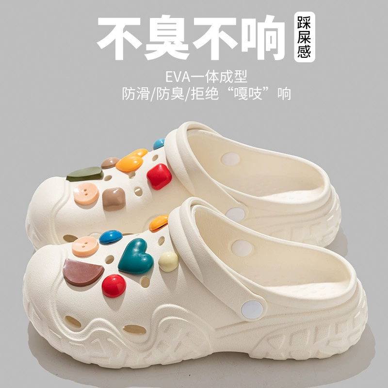 Женские летние пляжные сандалии из ЭВА на толстой подошве, новые модели 2025 года, нескользящие, для отдыха на море