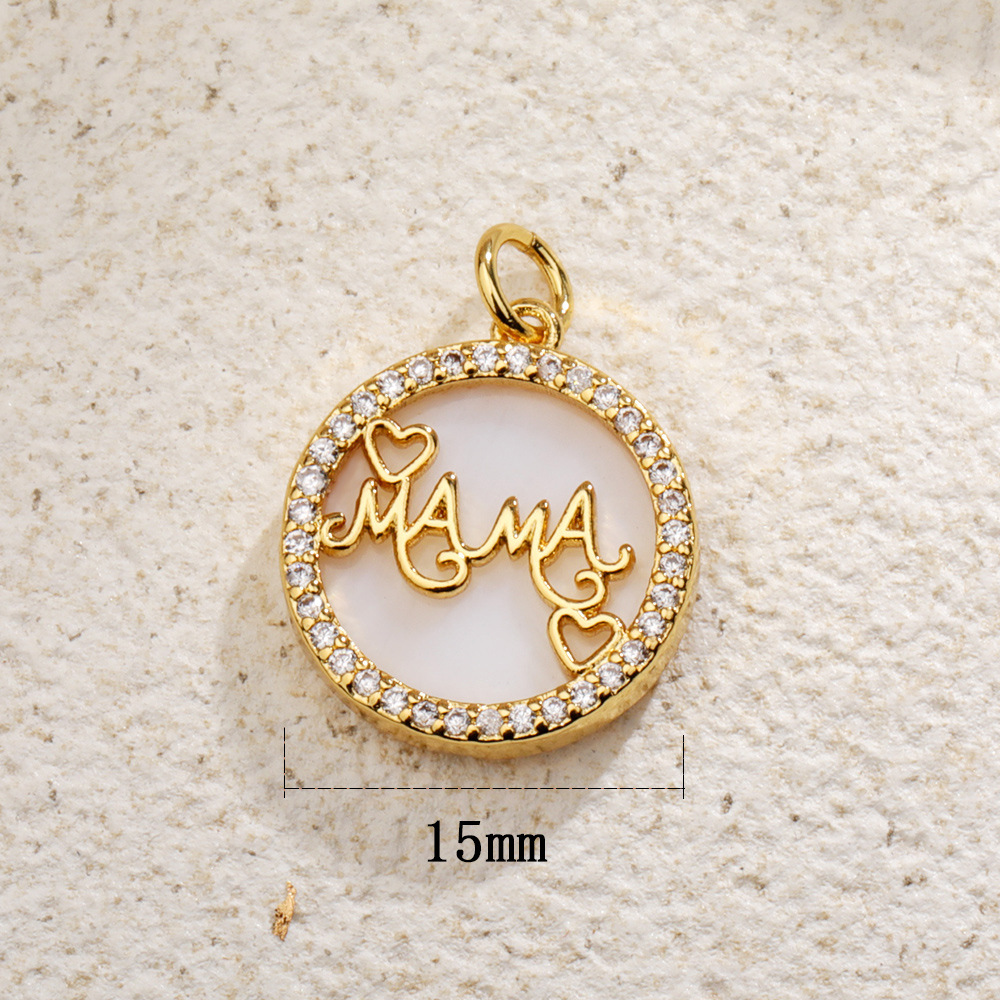 1 Piece Copper Vocabulary Words/Name Heart Shape Polished Pendant display picture 7