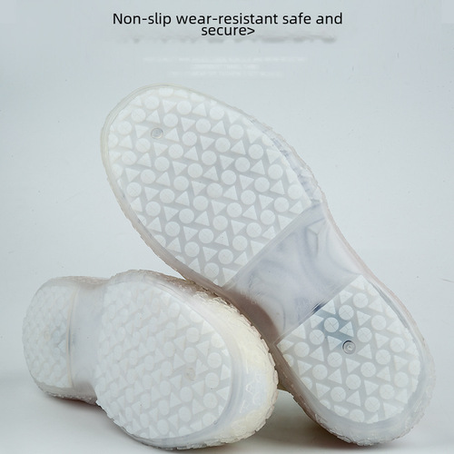 New anti-slip rain shoe covers for rainy days, waterproof and thickened wear-resistant shoe covers, high-tube outdoor adult rain boots manufacturer