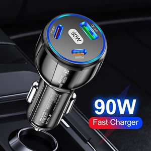 CE FCC Rohs UL 90W 1USB + 2PD Sürətli Avtomobil Şarj Cihazı