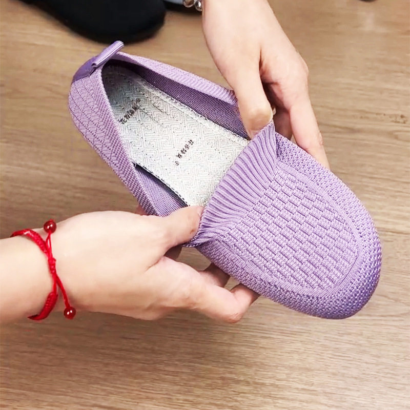 Giày lười nữ vải bạt mũi tròn đế bệt thoáng khí — Giày vải nữ N3 - màu tím, Giày vải nữ N3 - màu xanh lá, Giày vải nữ N3 - màu xám, Giày vải nữ N3 - màu đen chi tiết 12