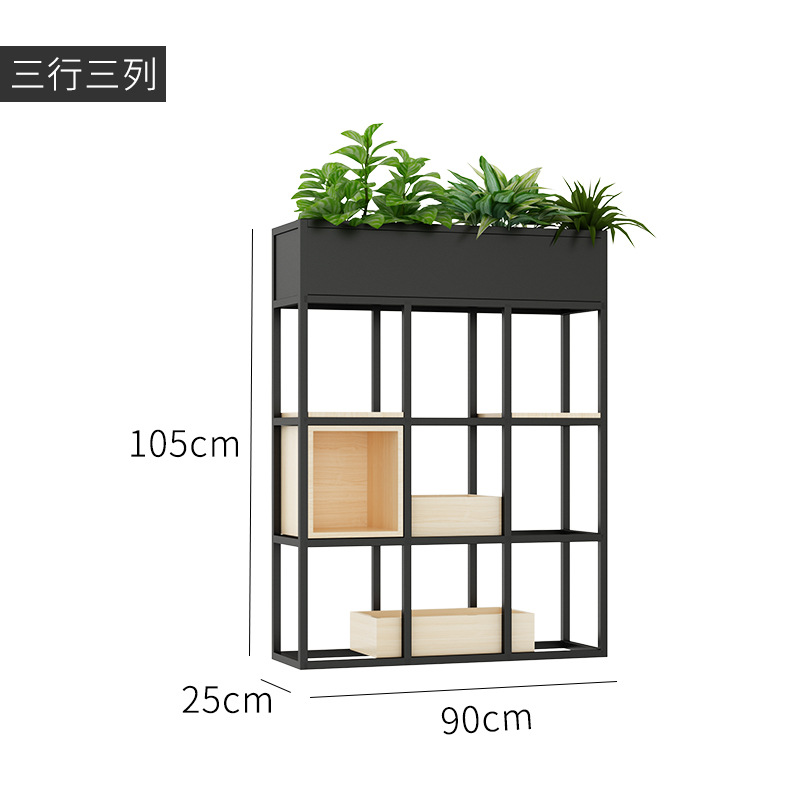 길이 90 * 너비 25 * 높이 105cm 자체 포함 나무 상자 파티션 로그 색상