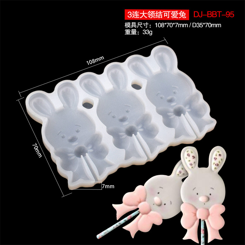 Pascua mariposa conejo huevo molde de silicona al por mayor