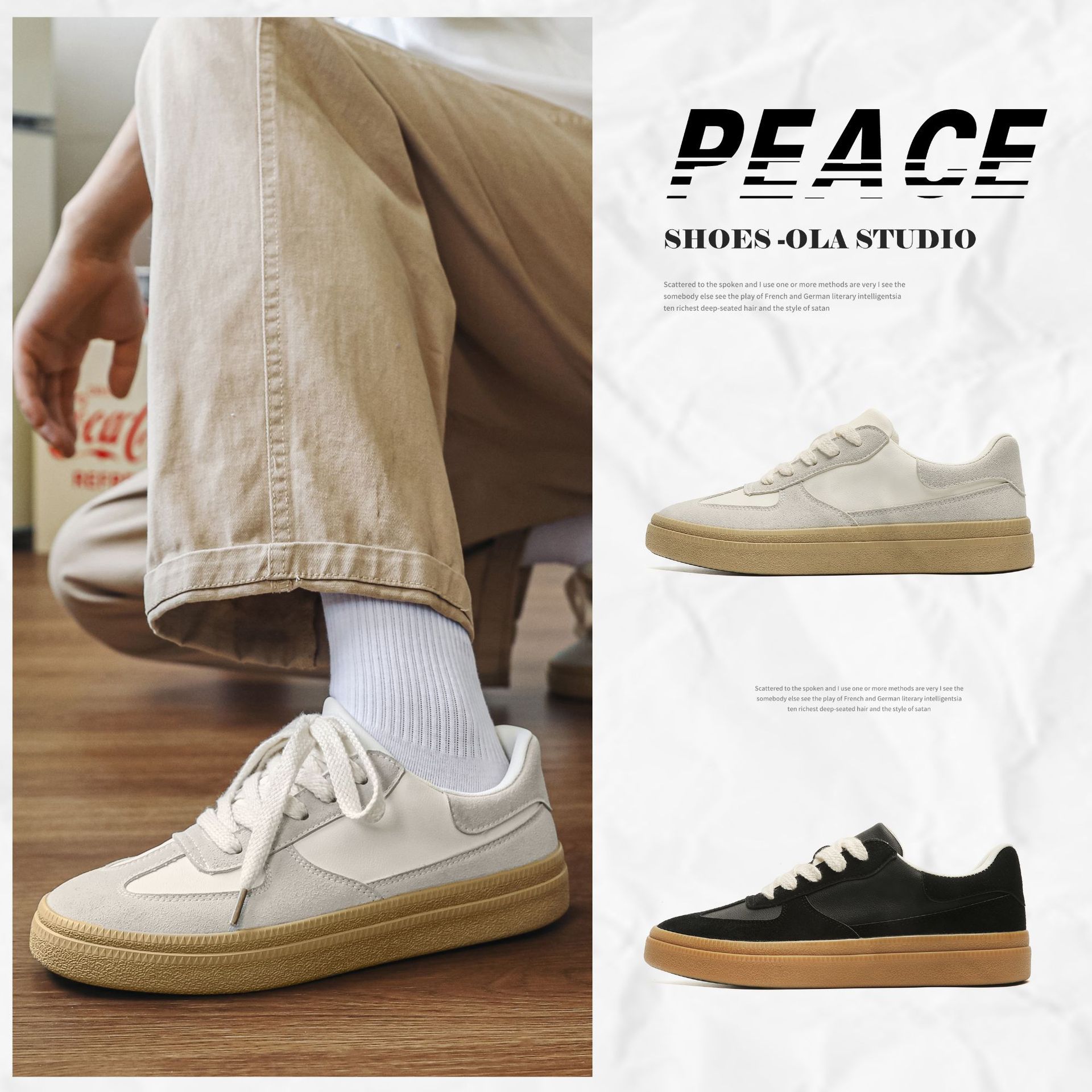 2025年新男士帆布鞋秋季反绒皮休闲透气潮百搭耐磨运动男鞋子1557