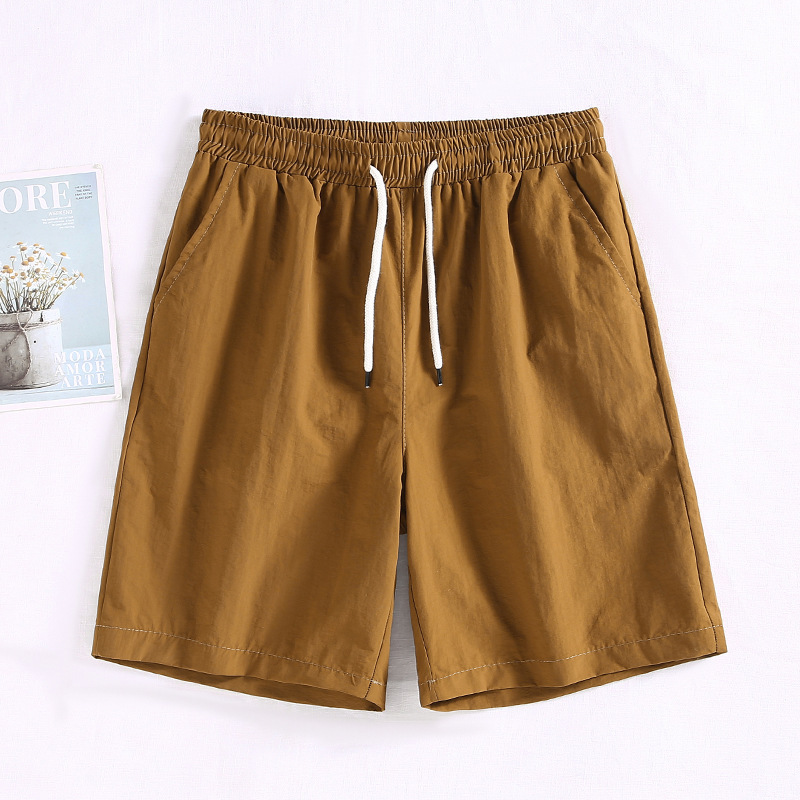 Men's Quick-Dry Polyester Casual Shorts With Geometric Print - Lightweight Breathable 5-Inch Running Beach Shorts For Summer_voghion.com