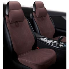 通気性のある超薄型四季毛皮 2024 カーシートクッションサドル夏パンチングユニバーサルシートクッショングレー新しい通気性