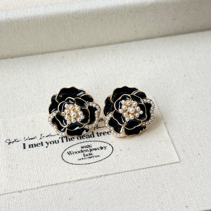Broche de estilo francés vintage, ligero, de lujo, con perlas de esmalte y camelia, diseño multicapa, nuevo modelo._voghion.com