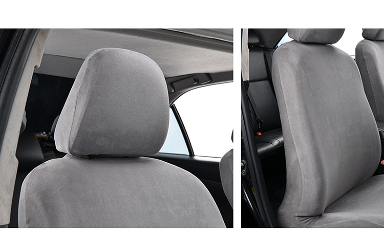 Universal front seat covers for driver and passenger seats, high-elastic fabric dustproof seat cushion covers, headrest and seat separate covers