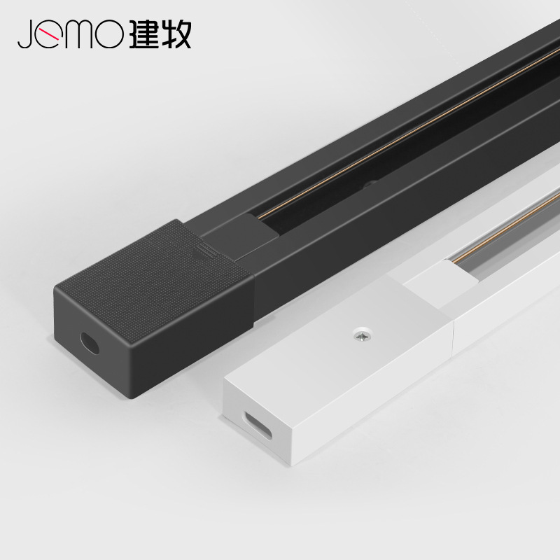 Led Track Light Track Strip 1m Complete Set Clothing Store Spotlight Background Wall Copper Rail Strip Direct Adapter Rail