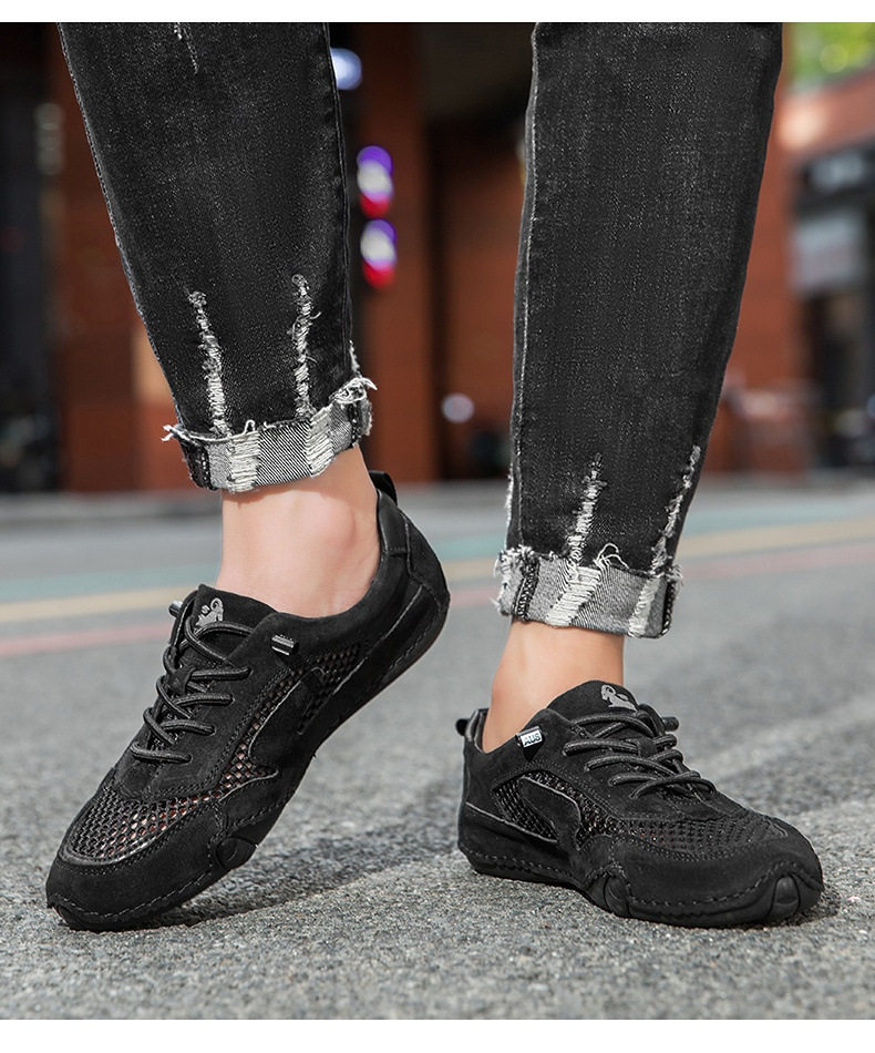 Giày thể thao unisex cỡ lớn thoáng khí lưới mùa hè, đế bằng — 661 Màu đen, 661 màu cát, 661 màu hồng, 661 màu nâu chi tiết 32