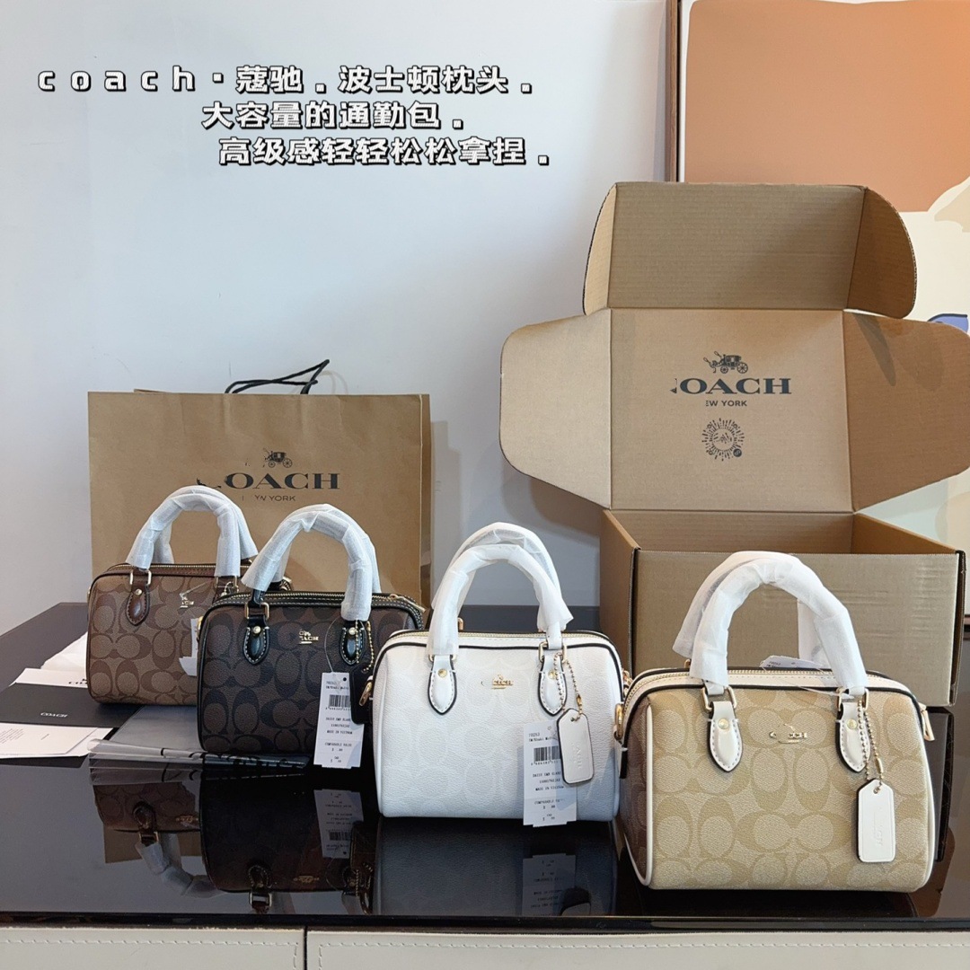 Koujia cuero genuino lv bolso de mujer, nuevo Rowan mini bolso de almohada de Boston, bolso de mano de mujer.