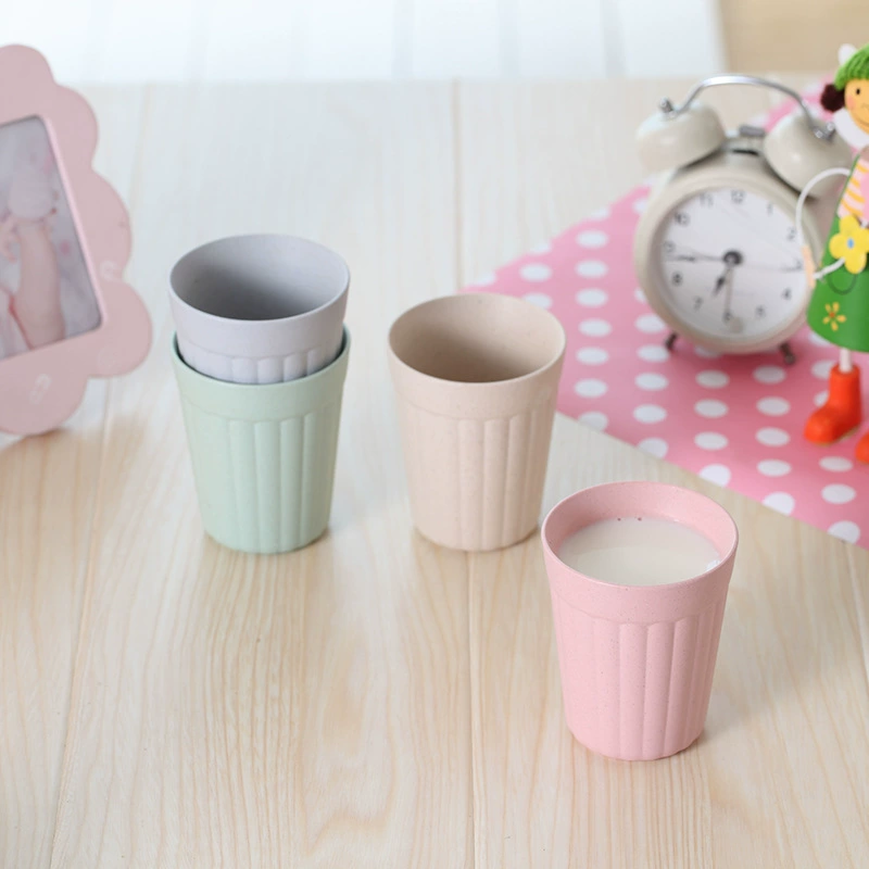 Bamboo fiber children's milk cup, baby drinking cup, microwaveable heating infant learning drinking cup, learning drinking cup