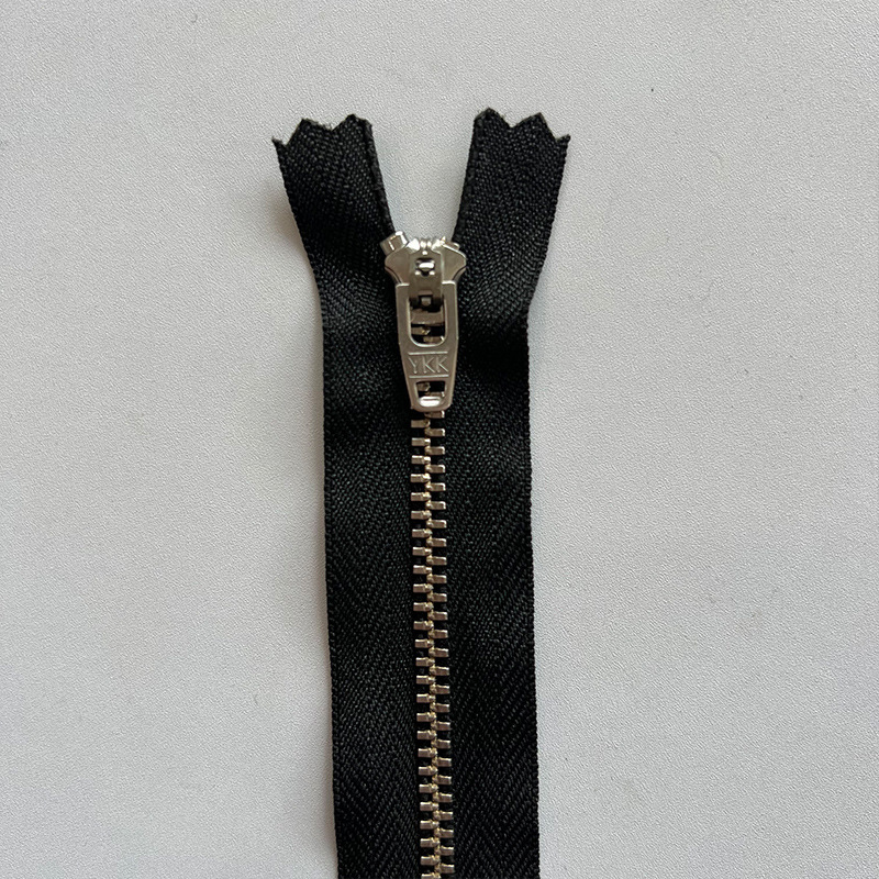 正品YKK拉链 3号Y型金属白铜色闭尾裤链弹簧头牛仔裤服装辅料批发|undefined