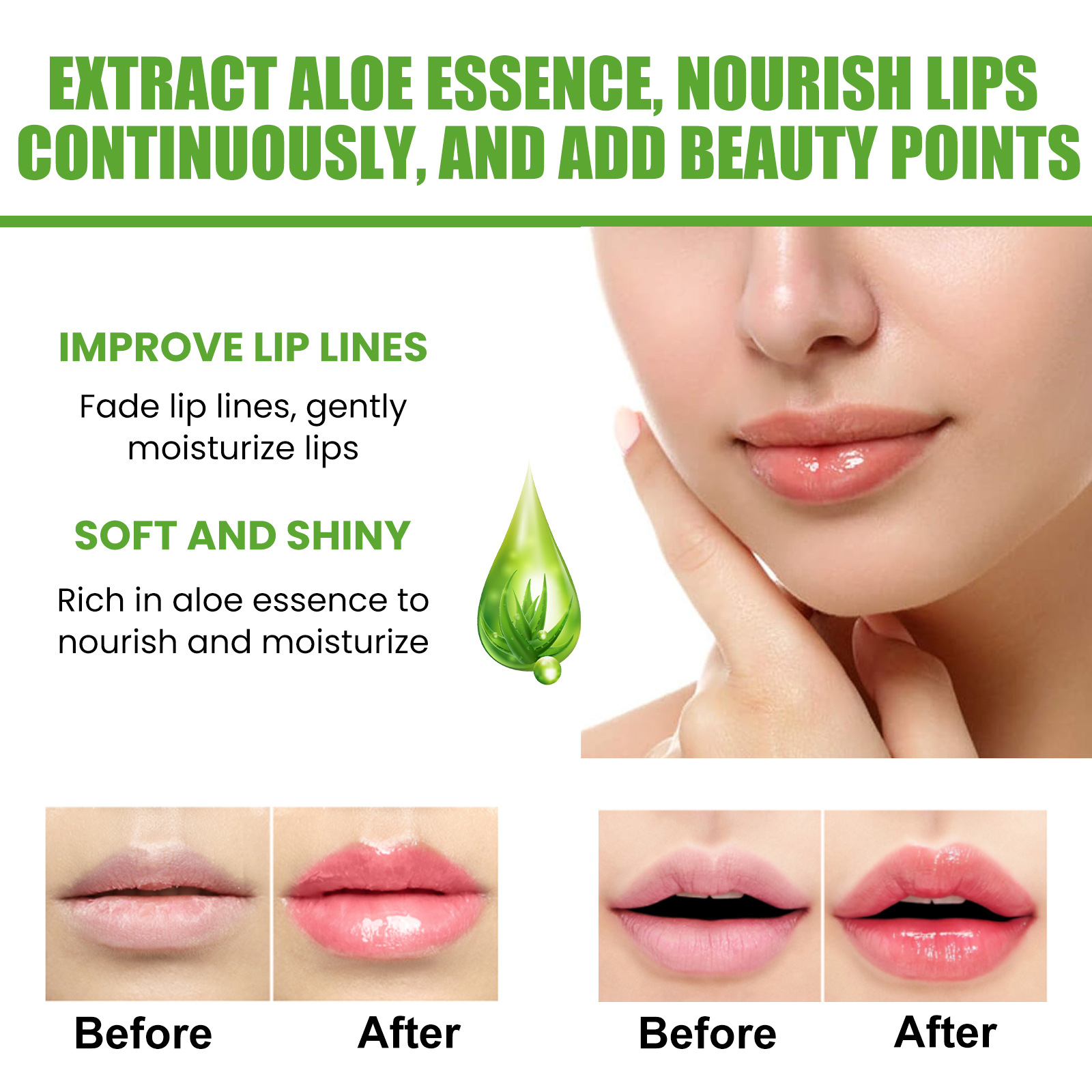Moisturizing Aloe Essence Lip Gloss For Soft And Shiny Lips_voghion.com