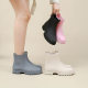 Factory direct selling mid-barrel rain shoes female Korean style British style fashion daily water shoes waterproof wear-resistant non-slip rubber shoes rain boots