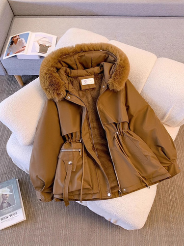 Women's winter coat new model slimming down women's down jacket cotton warm stylish versatile padded fur-lined cotton coat outerwear