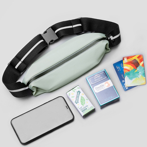 New sports running waist bag for men and women outdoor running equipment elastic waterproof reflective mobile phone bag close-fitting small waist bag