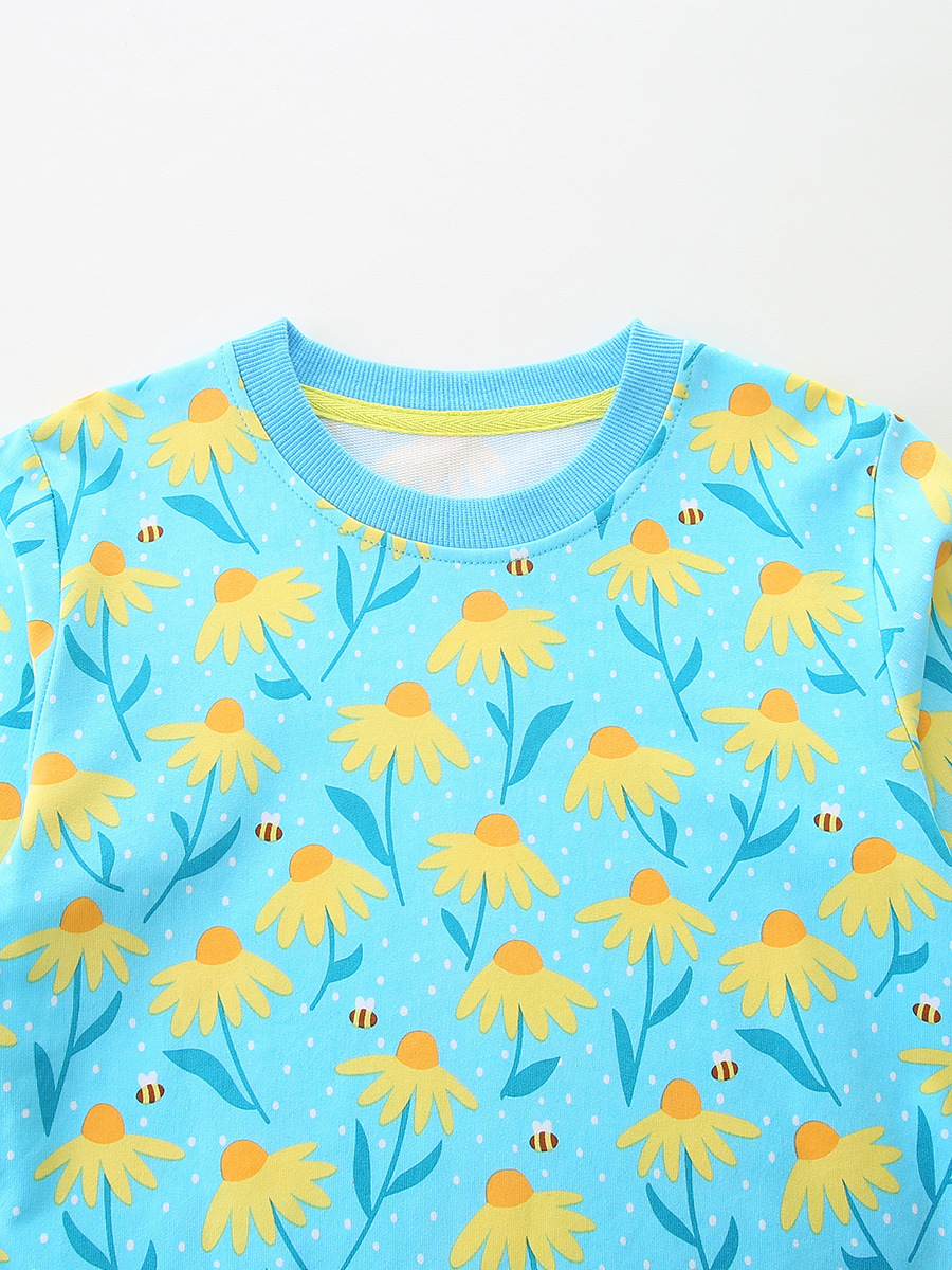 26 otoño suéter de punto de algodón para niñas sudadera de manga larga para niños sudadera de fondo de estilo europeo y americano moda flor estampada blusa para niños image 6