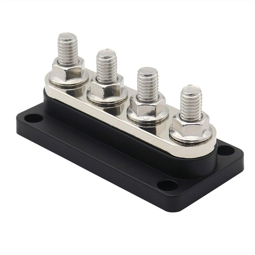  New High-Current Busbar 48V 300A Straight Busbar Flow Divider Vehicle Wiring Conversion 4-Channel Copper Busbar Terminals