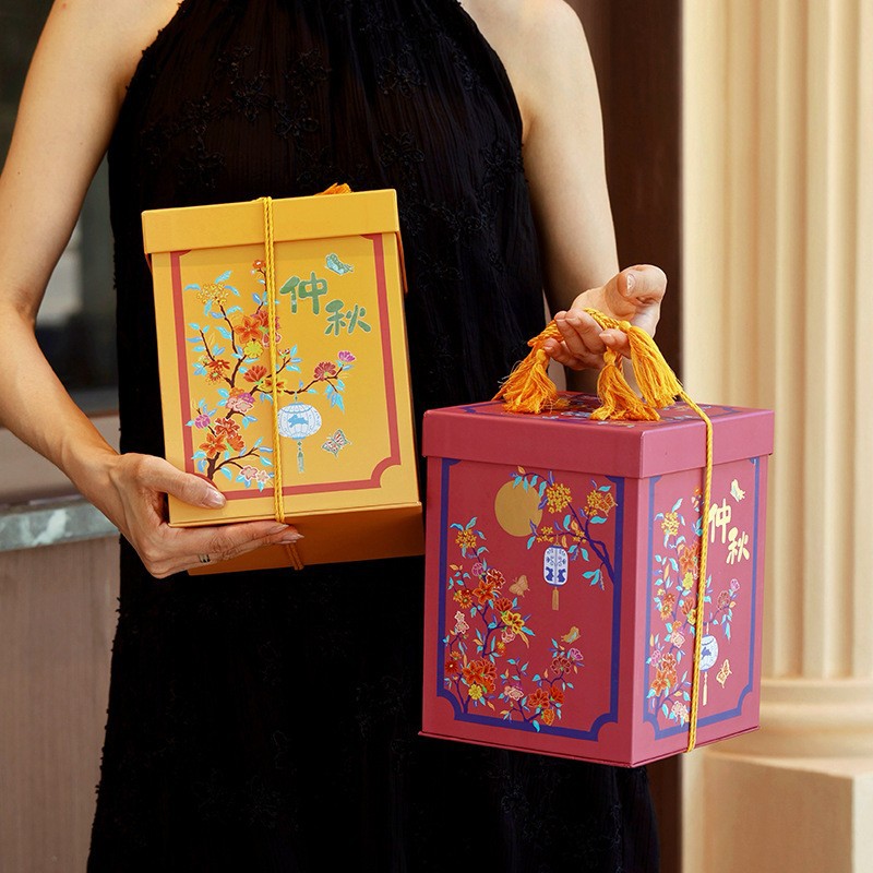 2024创意中秋礼盒 8粒月饼盒中式高档广式宫廷冰皮流心月饼包装盒