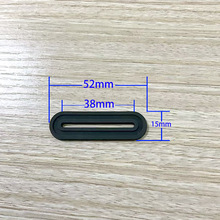 pvc可车缝椭圆条形口字扣胶章 耳机孔滴塑箱包耳机孔出现孔辅料