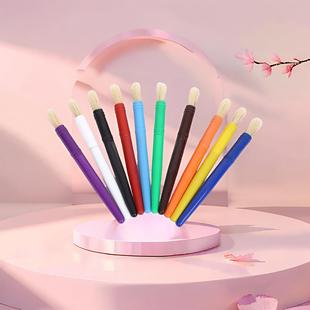 Cross-border children's body brush watercolor gouache acrylic graffiti painting round head plastic rod brush wholesale