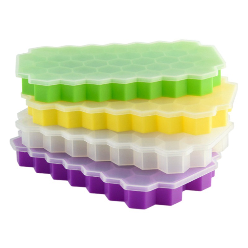 Bandeja de hielo de silicona 160 bandeja de hielo 37 rejilla de silicona panal bandeja de hielo caja de hielo